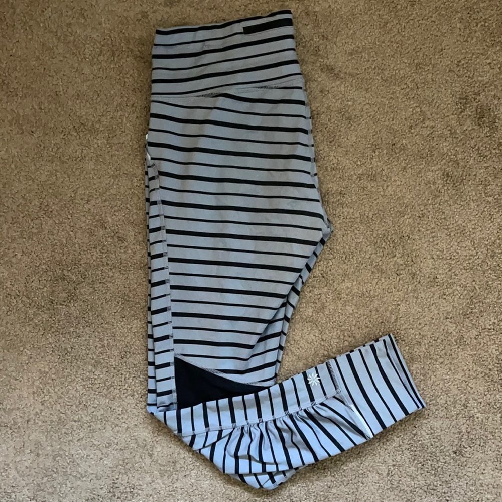 Athleta full length striped leggings